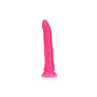 Fallo realistico vaginale anale Slim Dildo Suction Cup GitD 22,5 cm Neon Pink