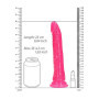 Fallo realistico vaginale anale Slim Dildo Suction Cup GitD 22,5 cm Neon Pink