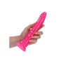 Fallo realistico vaginale anale Slim Dildo Suction Cup GitD 22,5 cm Neon Pink