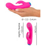 Vibratore rabbit in silicone piccolo vaginale clitoride Bunt pink