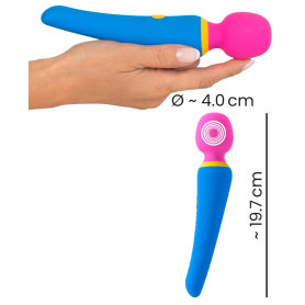 Vibratore wand in silicone corpo vaginale anale clitoride bunt fucsia