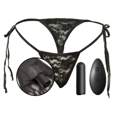 Slip in pizzo con mini vibratore vaginale clitoride Date Night Remote Control Panties