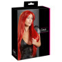 Parrucca sintetica lunga rossa donna come capelli veri con ciuffo sexy