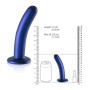 Fallo vaginale piccolo con ventosa Smooth G-Spot Dildo 14,5 cm Metallic Blue