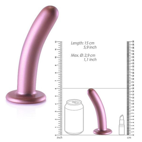 Fallo vaginale piccolo con ventosa Smooth G-Spot 14,5 cm Rose Gold