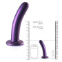 Fallo vaginale piccolo con ventosa Smooth G-Spot 14,5 cm Metallic Purple