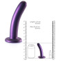 Fallo vaginale piccolo con ventosa Smooth G-Spot 12 cm Metallic Purple