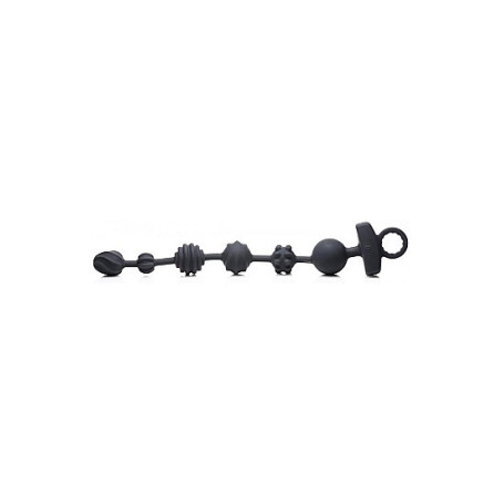 Palline anali vibranti 10X Dark Rattler Vibrating Silicone Anal Beads w/ Remote