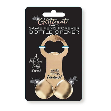 Apri bottiglie a forma di peneGlitterati Penis Bottle Opener
