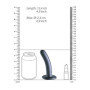 Dildo vaginale con ventosa Smooth G-Spot Dildo 5'' / 12 cm Gun Metal