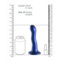 Dildo vaginale con ventosa Ultra Soft Curvy G-Spot Dildo 7''/17 cm Metallic Blue