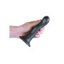 Dildo vaginale con ventosa Ultra Soft Curvy G-Spot Dildo 7''/17 cm Gun Metal