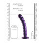 Dildo vaginale con ventosa a sfere Beaded G-Spot Dildo 8'' / 20,5 cm Metallic Purple