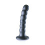 Dildo vaginale con ventosa a sfere Beaded G-Spot Dildo 5'' / 13 cm Gun Metal