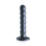Dildo vaginale con ventosa a sfere Beaded G-Spot Dildo 5'' / 13 cm Gun Metal
