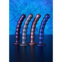 Dildo vaginale con ventosa a sfere Beaded G-Spot Dildo 5'' / 13 cm Gun Metal