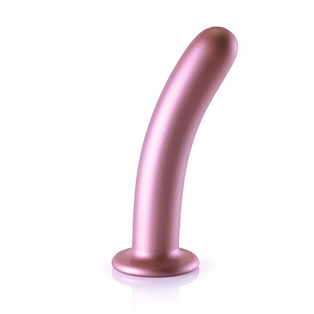 Dildo vaginale con ventosa Smooth G-Spot Dildo 7'' / 17 cm Rose Gold