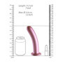 Dildo vaginale con ventosa Smooth G-Spot Dildo 7'' / 17 cm Rose Gold
