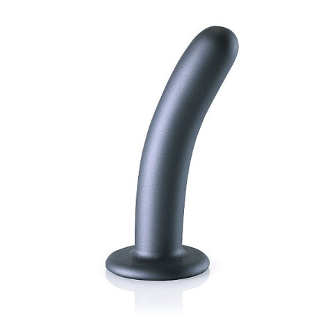 Dildo vaginale con ventosa Smooth G-Spot Dildo 6'' / 14,5 cm Gun Metal