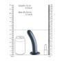 Dildo vaginale con ventosa Smooth G-Spot Dildo 6'' / 14,5 cm Gun Metal