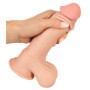 Fallo grosso vaginale anale in silicone realistico con ventosa Dildo with moveable Skin