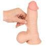 Fallo grosso vaginale anale in silicone realistico con ventosa Dildo with moveable Skin