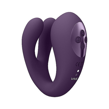 Vibratore per slip Triple Action Vibator with Clitoral Pulse Wave Purple