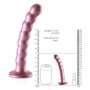 Fallo piccolo vaginale a sfere con ventosa in silicone Beaded G-Spot Dildo 16,5 cm Rose Gold