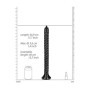 Fallo anale con ventosa Swirled Anal Snake 16''/ 40 cm Black