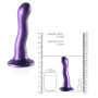 Fallo liscio vaginale in silicone con ventosa Ultra Soft Curvy G-Spot Dildo 17 cm Metallic Purple