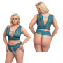 Completo intimo erotico donna in pizzo sexy set reggiseno tanga aperto