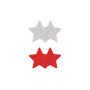Copricapezzoli a forma di stella Pasties Glitter Stars 2 Pair red & silver