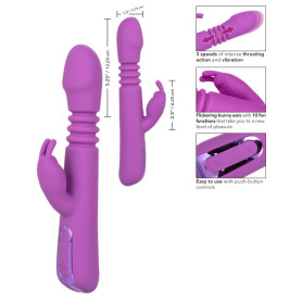 Vibratore rabbit clitoride vaginale in silicone realistico Elite Thrusting Rabbit