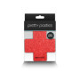 Copricapezzoli a forma di croce Pasties Glitter Cross 2 Pair Red & silver