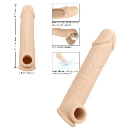 Guaina per pene indossabile in silicone realistico Life-Like Extension 8 Inch