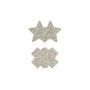 Copricapezzoli a forma di croce e stella gem Pasties Cross & Star 2 Pair