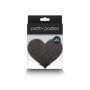 Copricapezzoli a forma di cuore Pasties Glitter Hearts 2 Pair black & gold