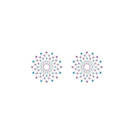 Copricapezzoli con strass Pasties Charm III blue & purple
