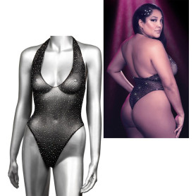 Body donna sexy con brillantini Deep V Bodysuit XL/3XL