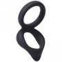 Anello fallico doppio in silicone Dual Enhancer Black