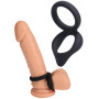 Anello fallico doppio in silicone Dual Enhancer Black