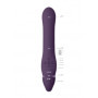 Vibratore vaginale anale strap on in silicone realistico Dual Pulse-Wave & Airwave Strapless Purple