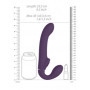 Vibratore vaginale anale strap on in silicone realistico Dual Pulse-Wave & Airwave Strapless Purple