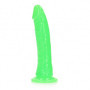 Fallo vaginale anale realistico con ventosa Slim Dildo Suction Cup 18 cm Neon Green