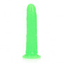 Fallo vaginale anale realistico con ventosa Slim Dildo Suction Cup 18 cm Neon Green