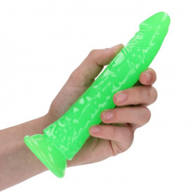 Fallo vaginale anale realistico con ventosa Slim Dildo Suction Cup 18 cm Neon Green