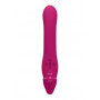 Vibratore strap on vaginale anale in silicone Dual Pulse-Wave & Airwave Strapless Pink