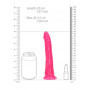 Fallo vaginale anale realistico con ventosa Slim Dildo Suction Cup 18 cm Neon Pink