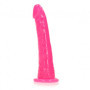 Fallo realistico con ventosa vaginale anale Slim Dildo Suction Cup 15,5 cm Neon Pink