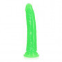 Fallo con ventosa realistico anale vaginale Slim Dildo Suction Cup 20 cm Neon Green